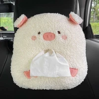 pig bear chicken plush tissue box car back suspension tissue box dormitory home sun visor armrest box car seat back pumping box