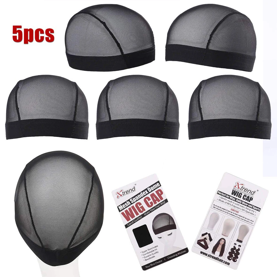 5 шт. головной убор для изготовления париков черного цвета|Сетки волос| |