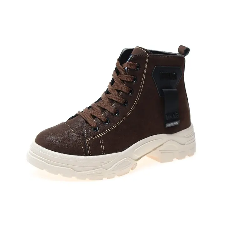 Aleafalling/женские зимние ботинки женские теплые из флока с боковой стороны на низком