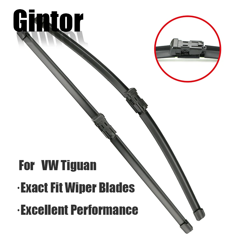 Автомобильные резиновые щетки стеклоочистителя GINTOR для Volkswagen Tiguan MK1/MK2 2007 2008 2009 2010