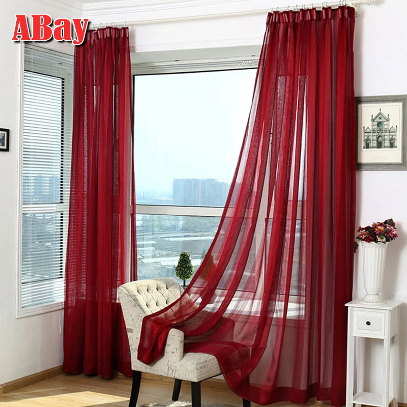 

Sheer Living Room Curtains On The Windows Tulle for Bedroom Curtains Stripe Home Decoration Modern Voile Drapes In The Hall