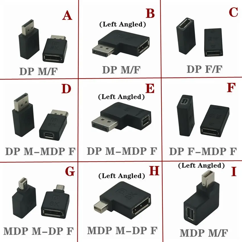 

Displayport DP 1,4 V To DP Mini DP адаптер «Папа-мама» 90 градусов прямоугольный локоть DP 8k/60Hz 4k 2K/165Hz pass through DP 1,4 V