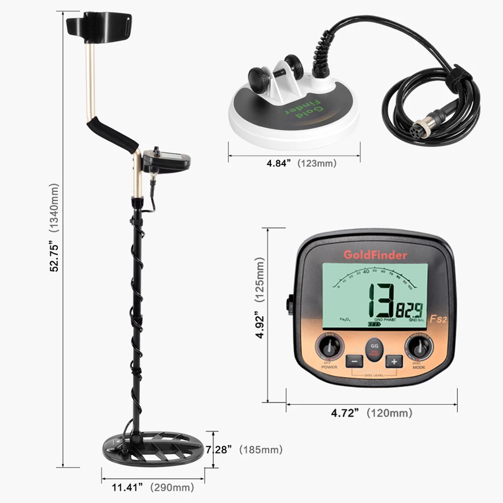 Underground Metal Detector LCD Display High Sensitivity Handheld 2 Coil Fisher Search Archeology Treasure Hunter Gold Scanner |