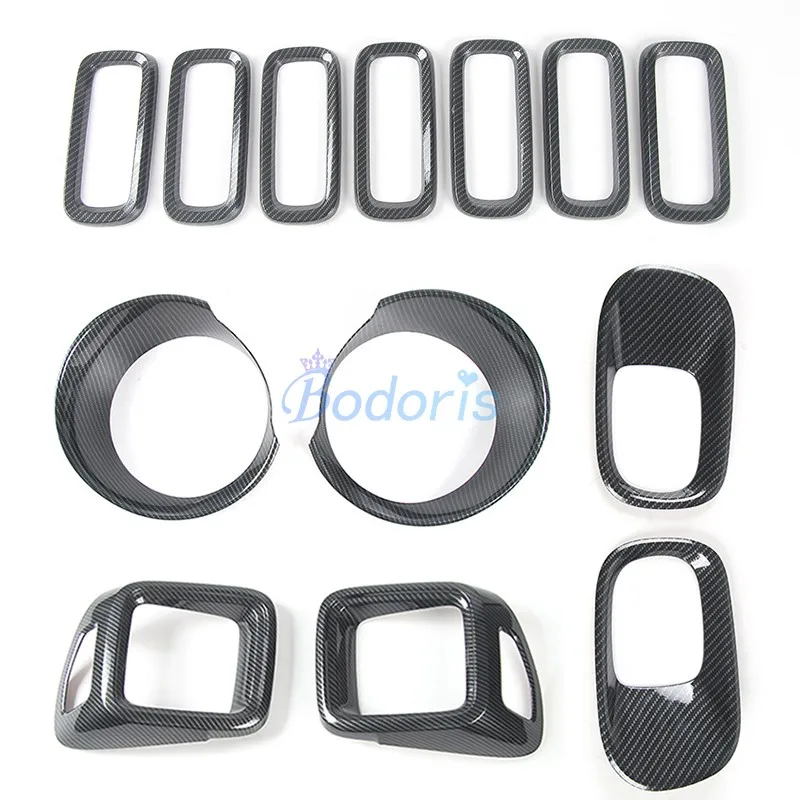 Накладка на противотуманную фару для Jeep Renegade цвет наружный молдинг углеродное