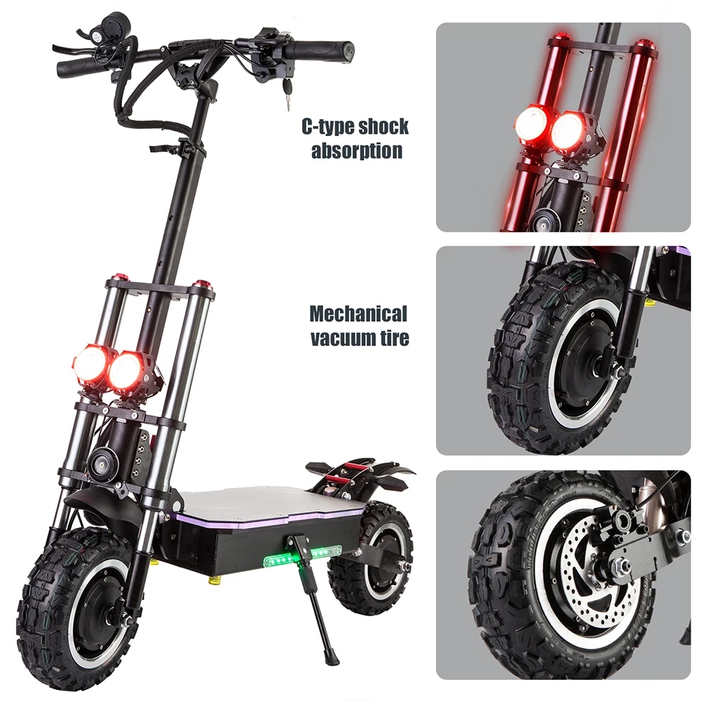 Preise Elektrische Roller Erwachsene, 5600W Moter Schnelle Faltbare E Bike , Max Geschwindigkeit Zu 80 Km/h, Mit Sitz Off Road Reifen 11 Zoll Panasonic Batterie