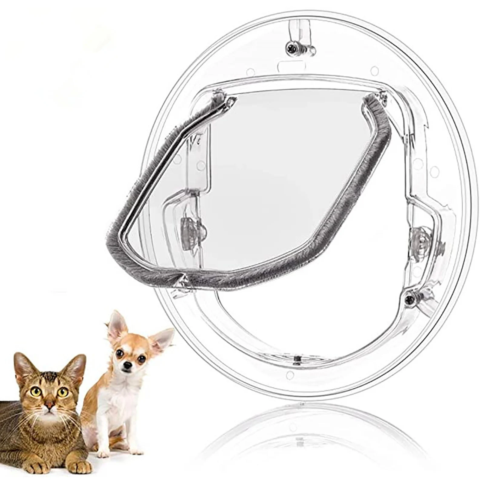 

Cat Flap Pet Door Controllable in-and-out Direction Dog Door for Dog Cats Kitten ABS Plastic Small Pet Gate Door Kit Cat Dogs