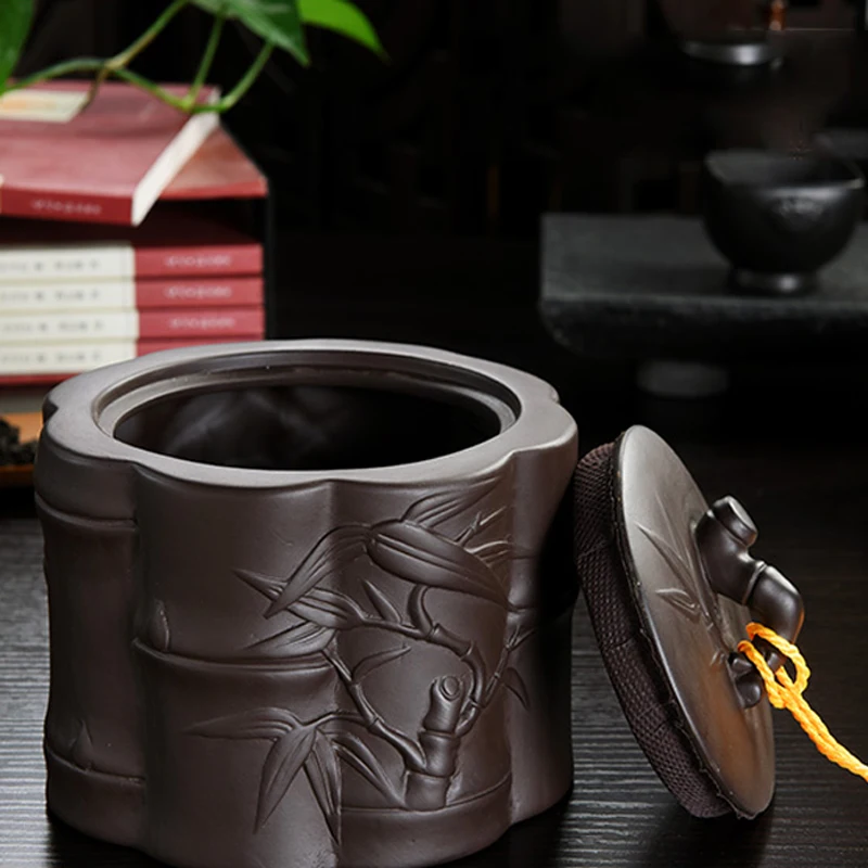 Коробка для хранения чая Dragon Tea Caddy фиолетовая глина Puer коробка зеленого банка