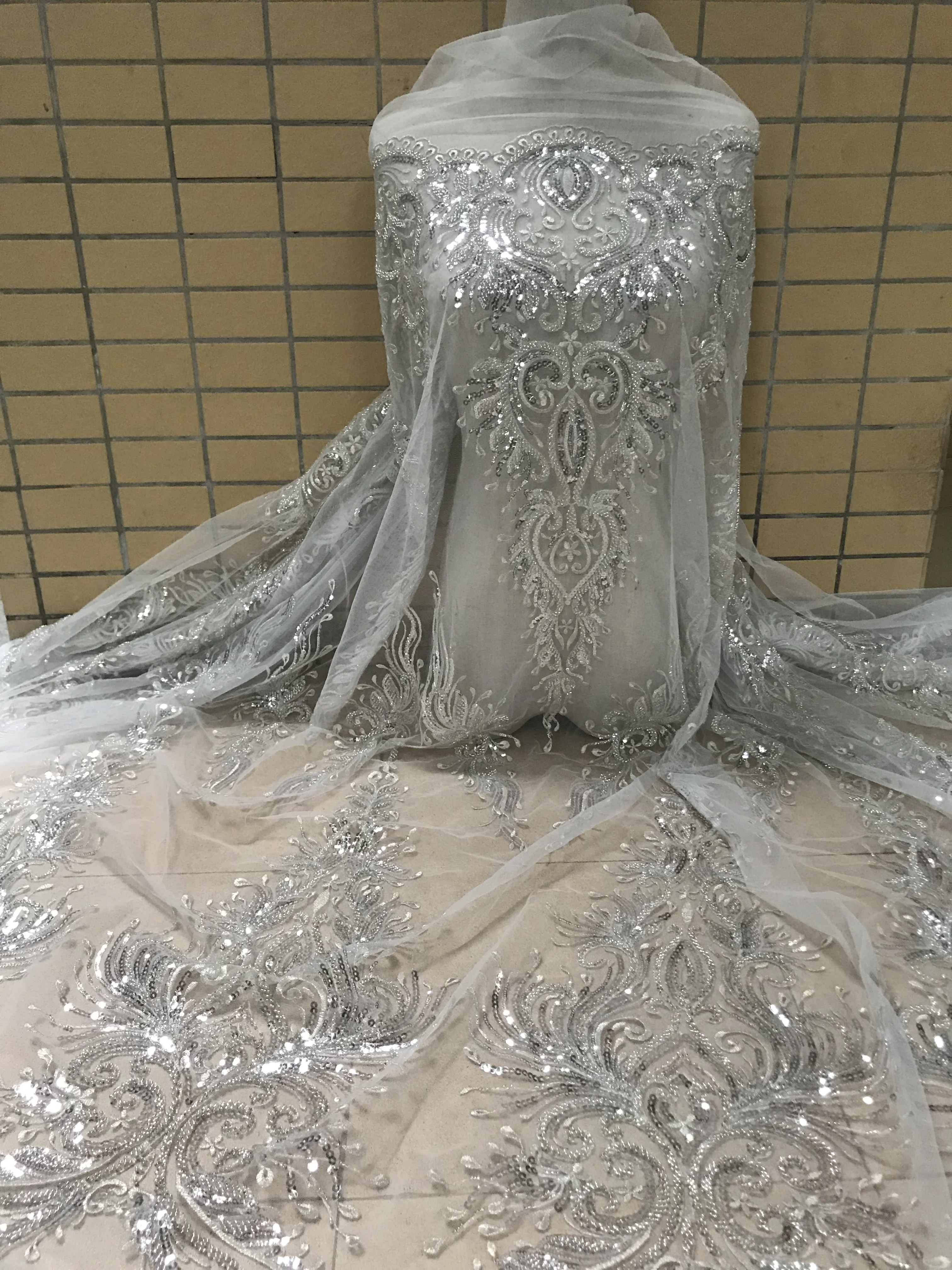 top quality CiCi-32.6806 french lace fabric african with embroidery mesh tulle | Lace