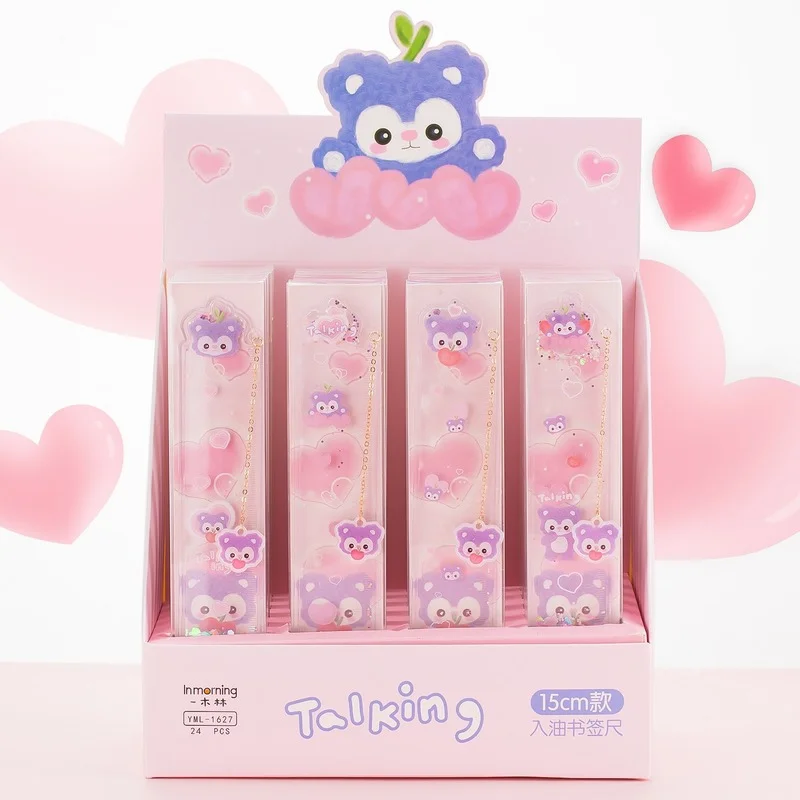 

Милый мультяшный медведь 15 см линейка девушка сердце в масле выпрямитель для начальной школы Измерение вручную учетная запись Канцтовары