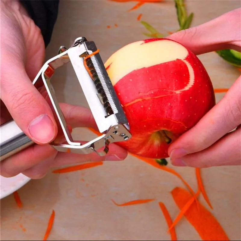 

Multifunctional Stainless Steel Peeling Knife Fruits and Vegetables Potato Grater Double-head Peeler Kitchen Tools Accessories