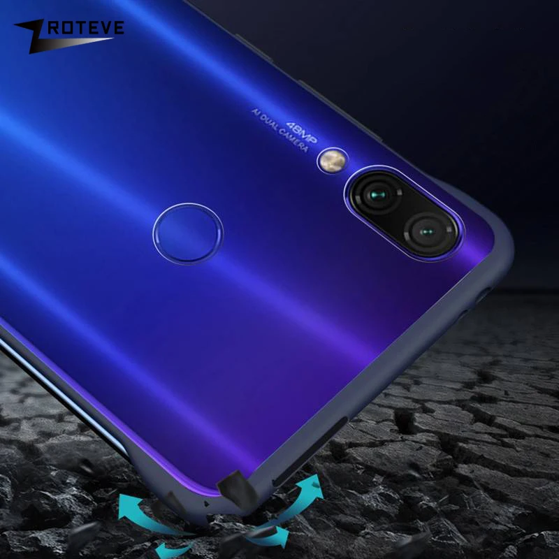 ZROTEVE Cover For Xiaomi Redmi Note 7 Case Silicone Frame Pro Hard Clear Back |