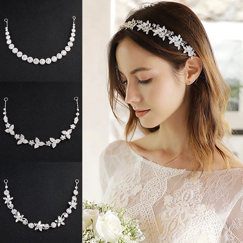 

Fashion Rhinestone Women Headband Wedding Hair Accessories For Women Bride Tiara Headband Hairband Hair Jewelry Gifts