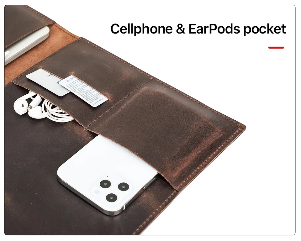 capa do portátil manga para macbook pro ar polegada ipad pro caso documento de couro capa para portátil caso telefone grande capacidade
