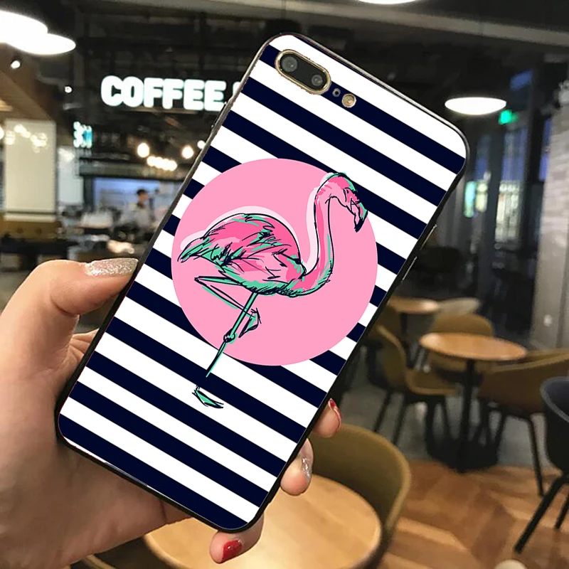 Новый чехол для телефона iPhone X 7 8 6 Plus XS XR с фламинго 5S 6S Мягкая силиконовая задняя