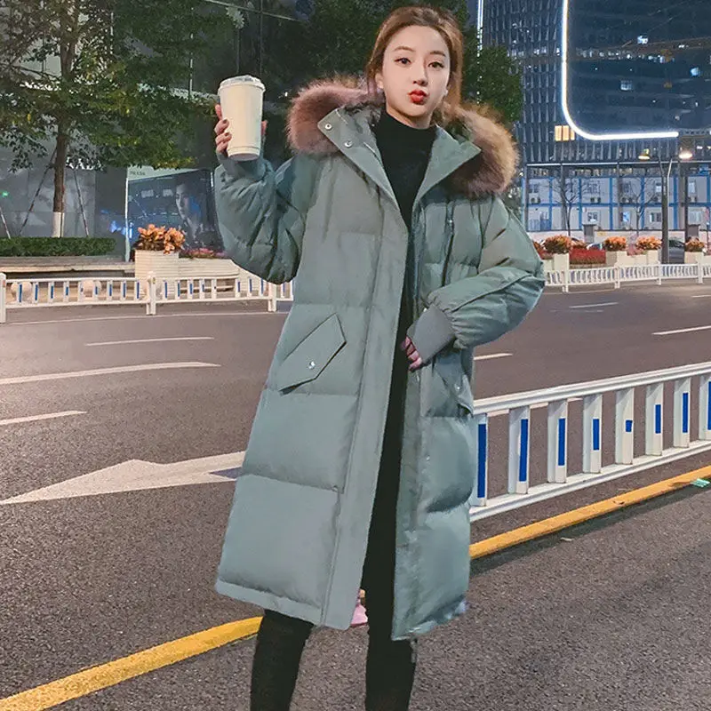 

Winter jacket 2021 new loose cotton padded jacket women's medium length thickened student down cotton Korean padded jacket