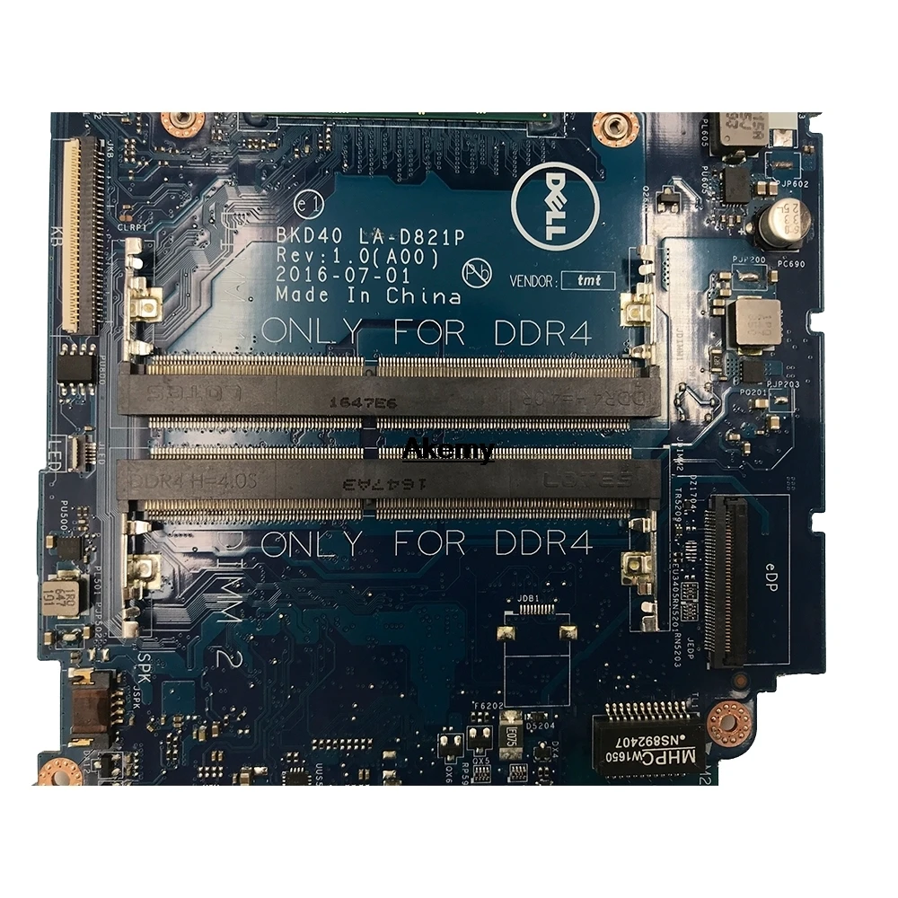 Akemy для Dell Inspiron 7460 7560 материнская плата ноутбука i5-7200U CPU BKD40 LA-D821P 100%