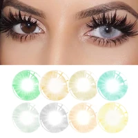 1pair yearly multicolored lenses for eyes color eyes natural blue green color contact lenses gray eye contacts with color lens