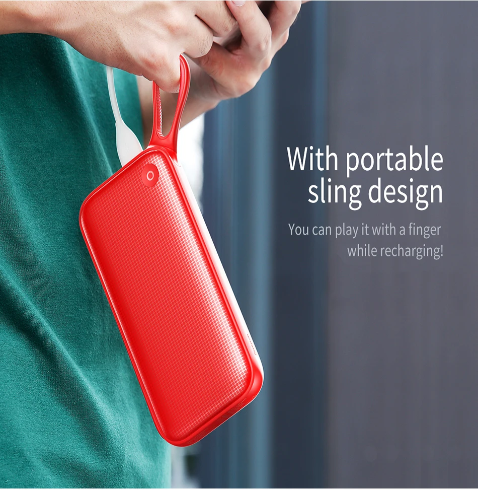 Baseus 20000 мАч Quick Charge 3,0 Мощность банка для Xiaomi Mi 20000 мА/ч, USB C PD быстрая Портативный внешний Батарея Зарядное устройство Мощность банка
