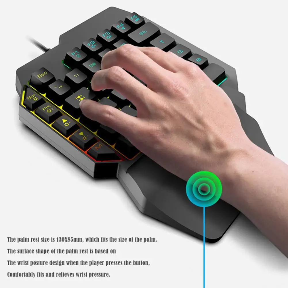 

Механическая игровая клавиатура K15, для одной руки, с RGB-подсветкой