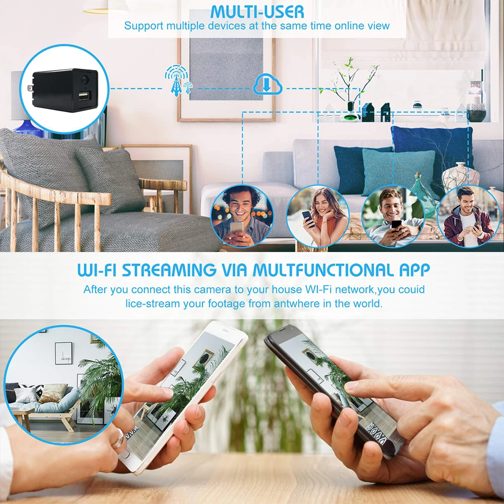 1080P Wi-Fi камера для дома/офиса дисплей, IP система наблюдения безопасности с датчиком движения здоровье камера до 128G