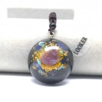 reiki healing colorful stone natural chakra orgone energy pendant necklace pendulum amulet orgonite crystal jewelry