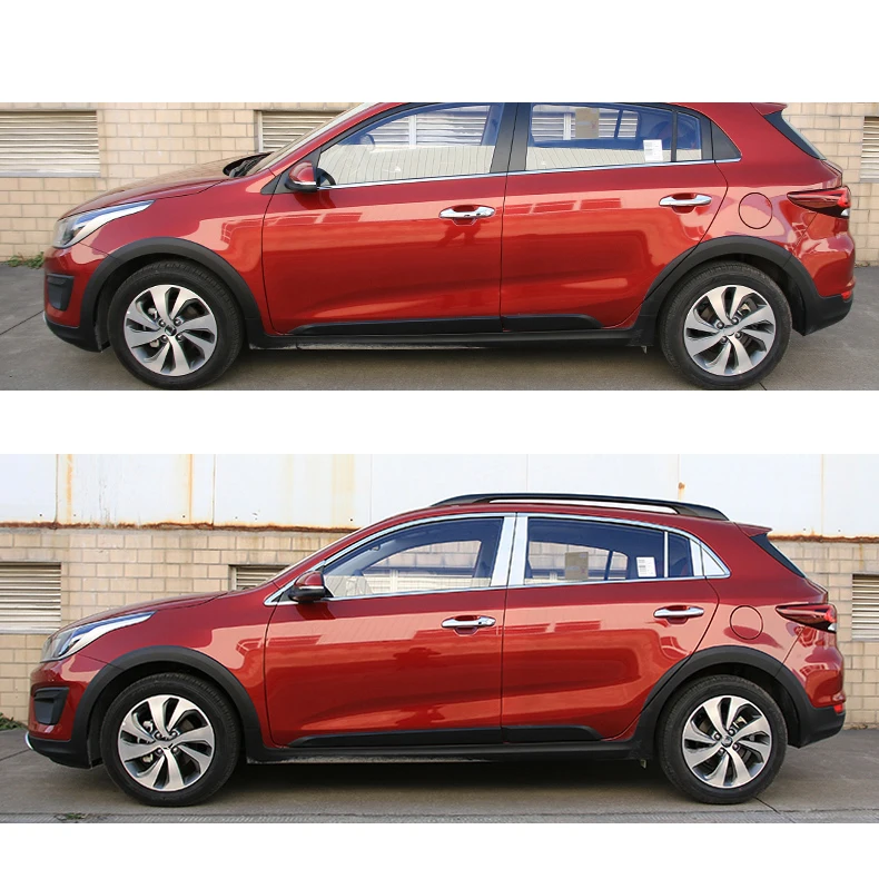 Lsrtw2017 хромированные накладки на окна автомобиля из нержавеющей стали для Kia Rio X Line