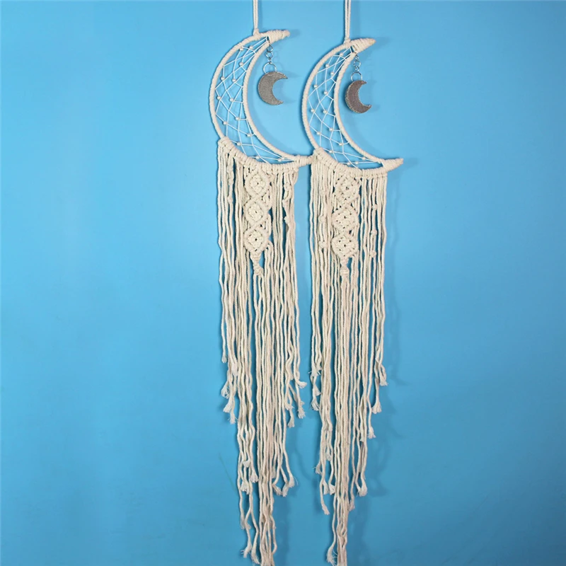 

Wall Hanging Tapestry Mandala Moon Dream Catcher Decor Boho Woven Knitted Tapestries Home Decoration