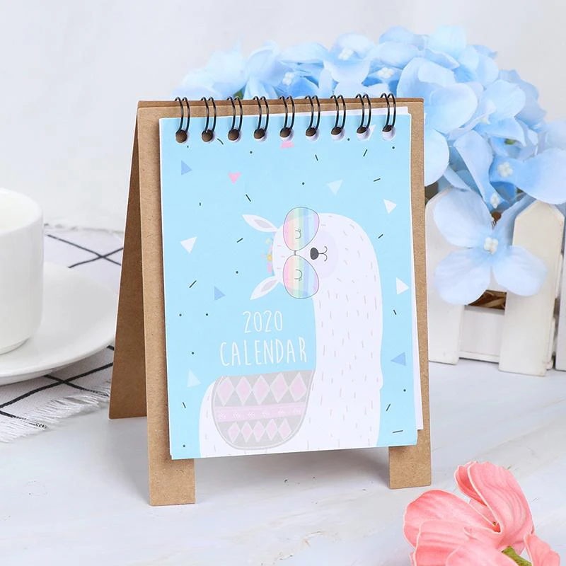 Мини рабочий стол 2020 календарь мультфильм бумажный рисунок ежедневный