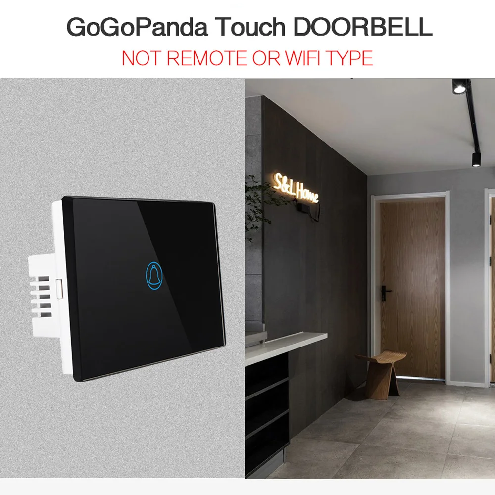 Стандарт США переключатель дверного звонка 1 канал настенный кольцевой