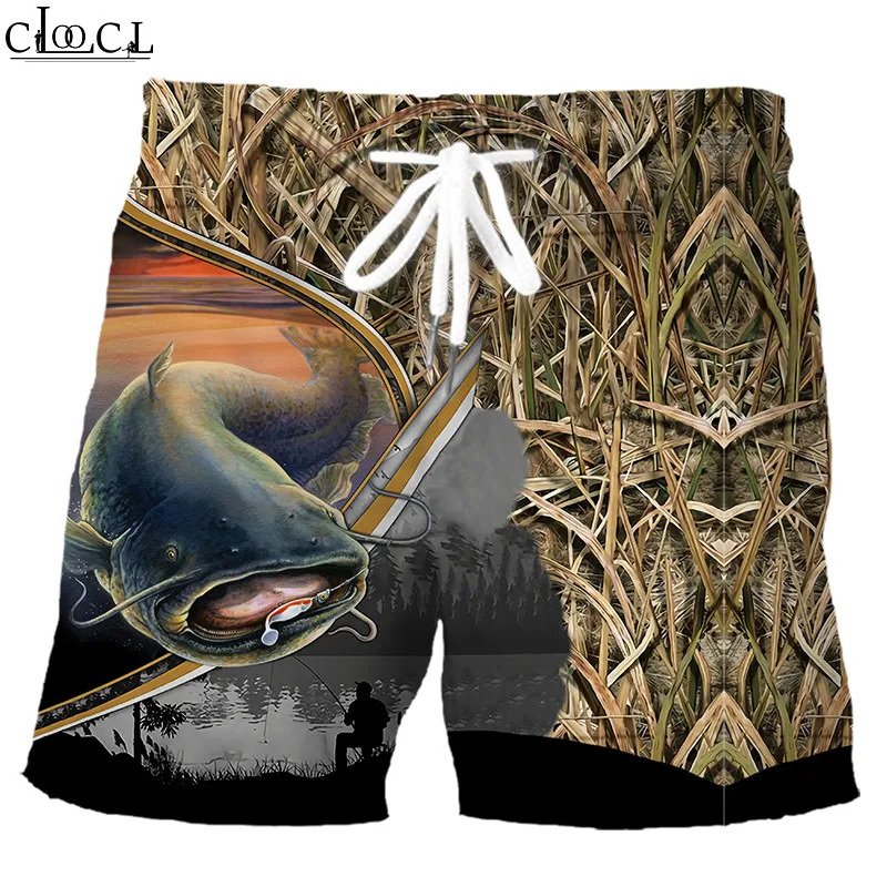 

HX Popular Catfish Fully Fishing 3D Print Men Summer Fashion Shorts Harajuku Beach All-match Cool Sweatpants Drop Shipping