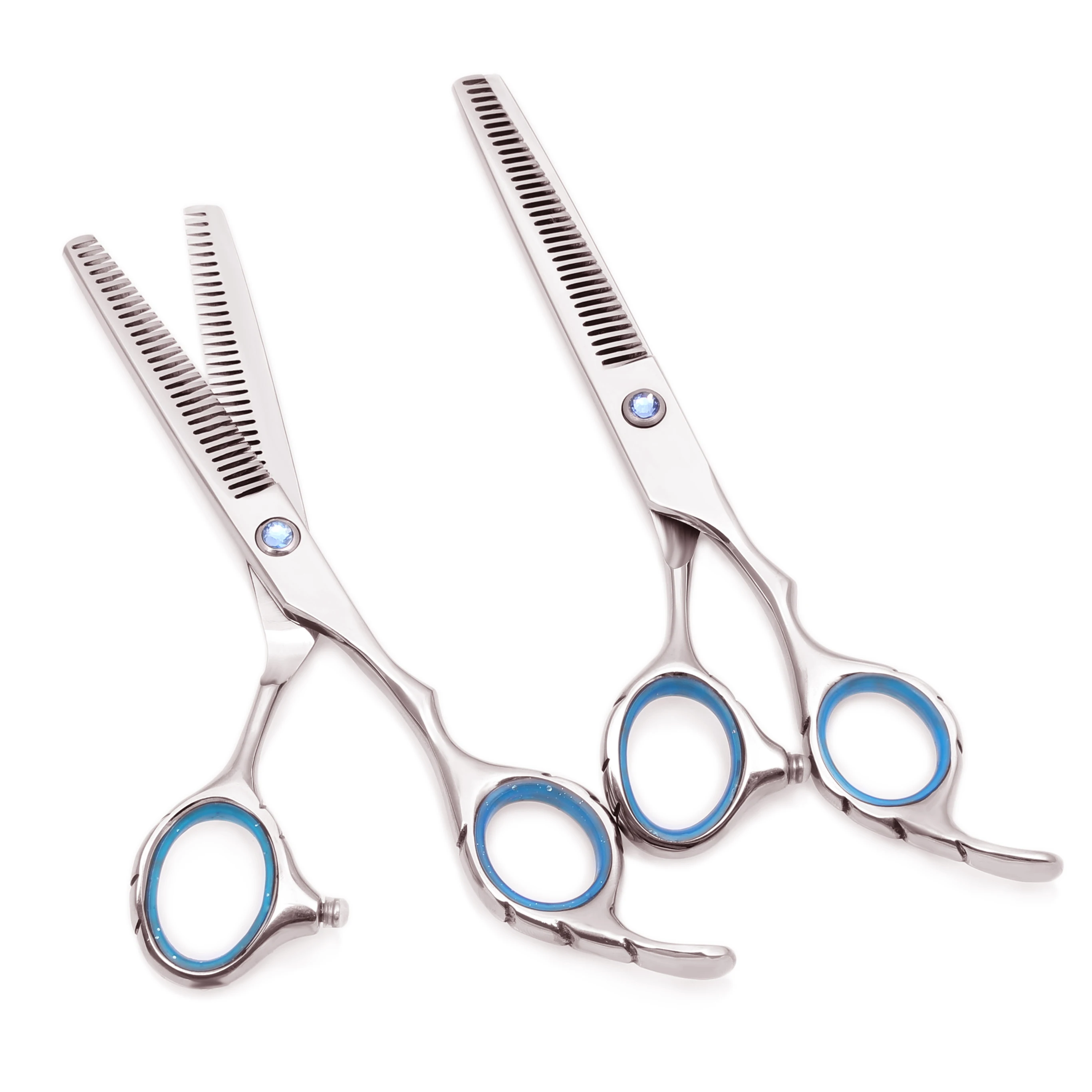 Парикмахерские ножницы для филировки двухсторонние зубцы Purple Dragon 5 дюйма 6 дюймов