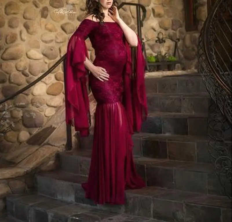 Платье макси для беременных платье реквизит фотосессии платья кружева с