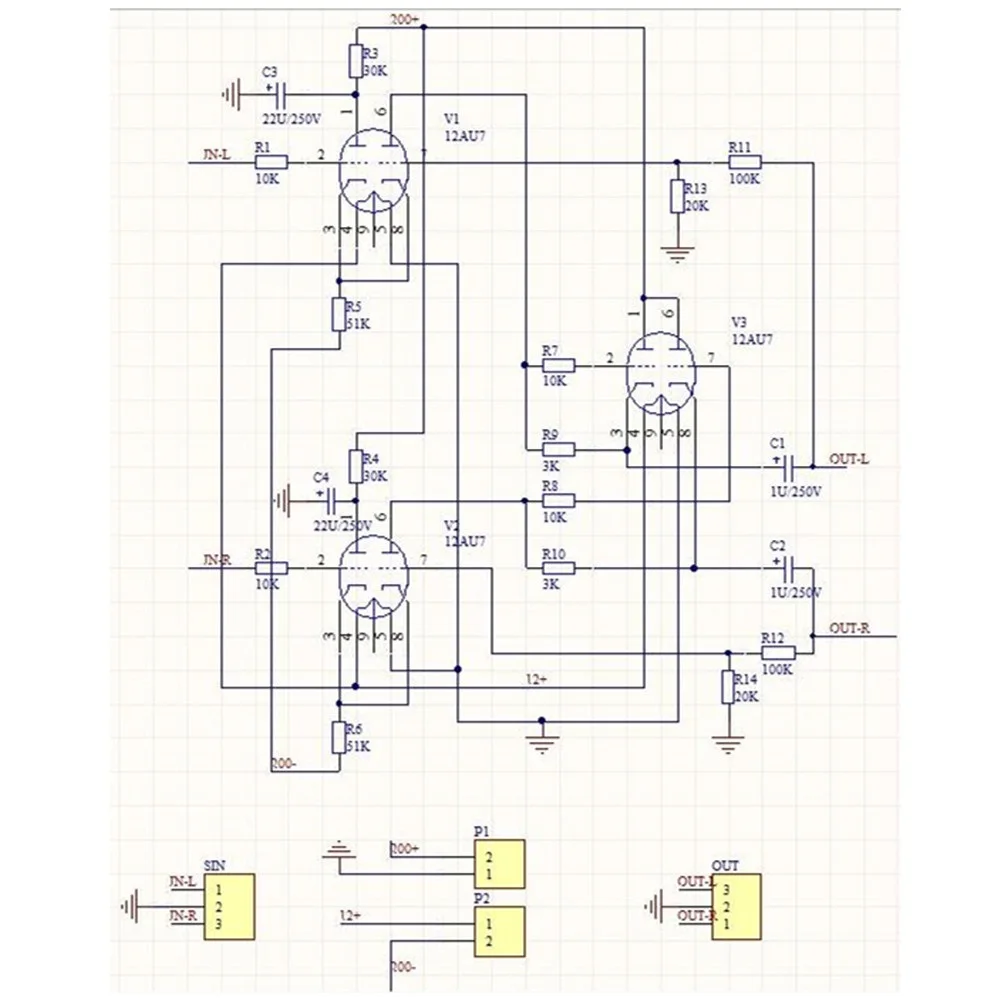 Наземная сетка 12AU7 трубчатый предусилитель платы PCB DIY HiFi домашний аудио