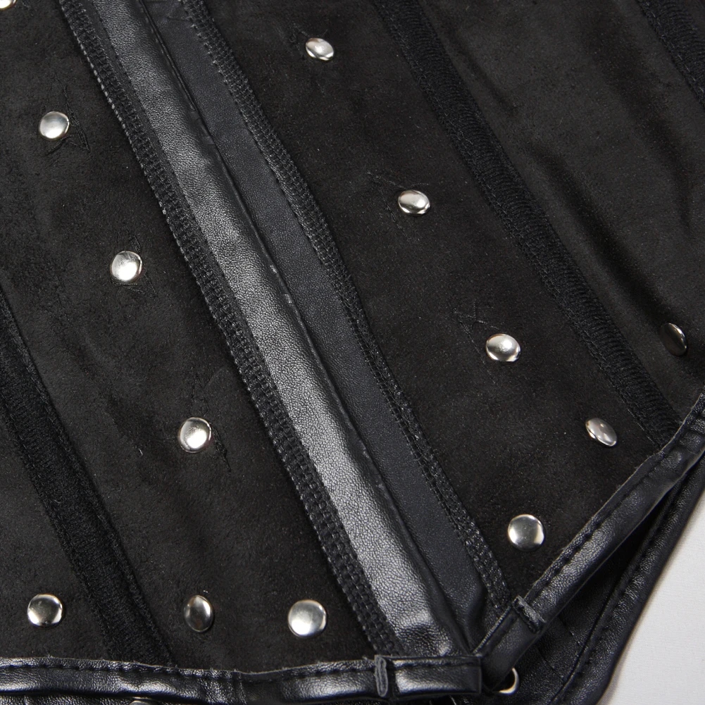 Корсет из искусственной кожи топ плечевой ремень Женский корсет в стиле стимпанк