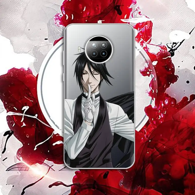

Black Butler anime Phone Case Transparent for Xiaomi mi Redmi note 10 t 8 9 pro lite 11 Samsung S 8 9 10 20 plus ultra