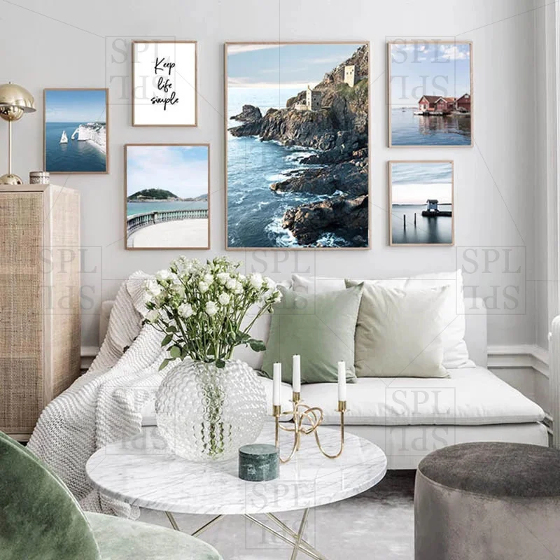 Постеры и принты Морского Пейзажа настенные картины на скале для гостиной