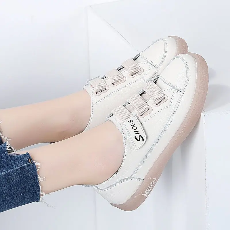 

2021 New Velcro white shoes Woman Sneakers White Sneakers Women Shoes Casual Lace-up Ladies Shoes Women Shoes Tenis Feminino