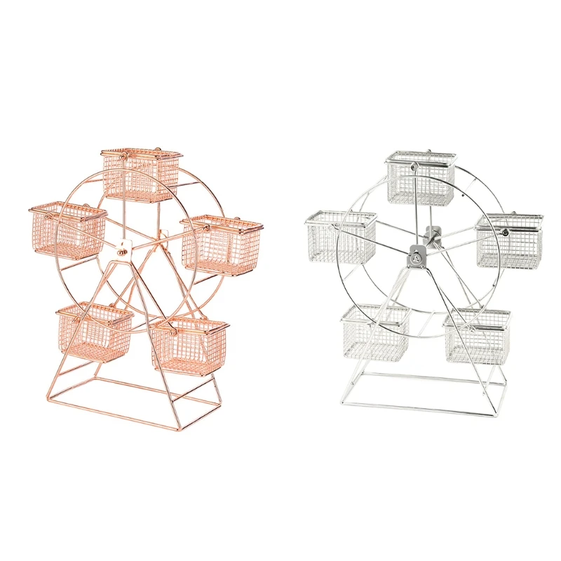 

Q9QF 5 Count Ferris-Wheel Design Cupcake Stand Dessert Tower for Birthday Wedding Cost-effective Durable Picnic Family Gather