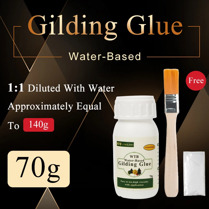70 мл (140 мл) Золотой клей для золотой фольги на водной основе листы крафтовой