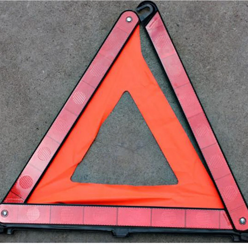 

Safety Emergency Tripod Car Emergency Breakdown Warning Triangle Red Reflective Safety Hazard Tripod Folded Stop Sign Reflector