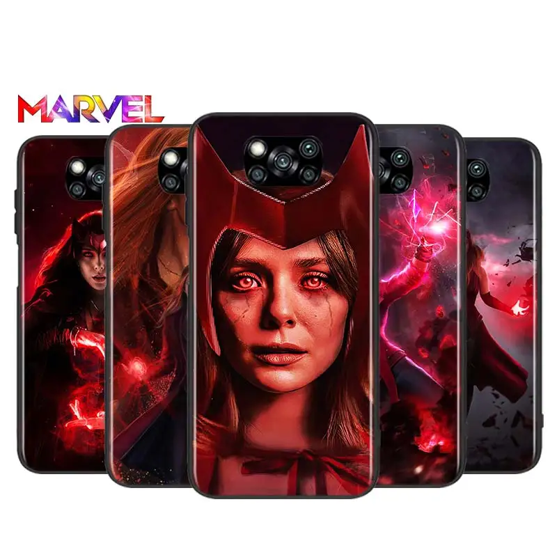 

Scarlet Witch Marvel for Xiaomi Poco X3 NFC X2 M3 M2 F2 F3 Pro C3 F1 A2 Lite Mix3 Play Silicone Soft Black Phone Case