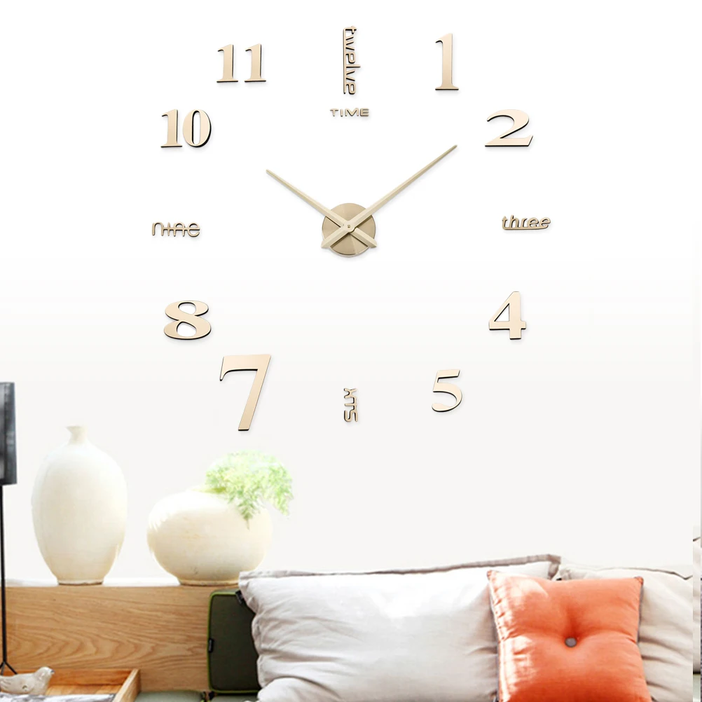 Большие часы креативные сделай сам персональные бесшумные простые настенные
