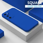 Квадратный чехол из жидкого силикона для телефона Huawei P50 Pro P40 Lite 5G P30 Mate 20 P Smart 2021 Y7A Honor 50 30 20 10i 20i 8X 9X, чехол