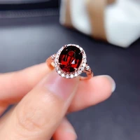 fashion vintage ruby rose gold ring women wedding zircon ring natural red gemstone crystal stone luxury ring fine jewelry gifts