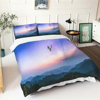 fabic 3d print dreamlike wonderland scenery pattern double bed sheets with pillowcases warm soft comforter bedding set