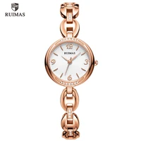 ruimas ladies luxury quartz watches rose gold simple elegant wristwatch for women girls waterproof watch relogio feminino 596