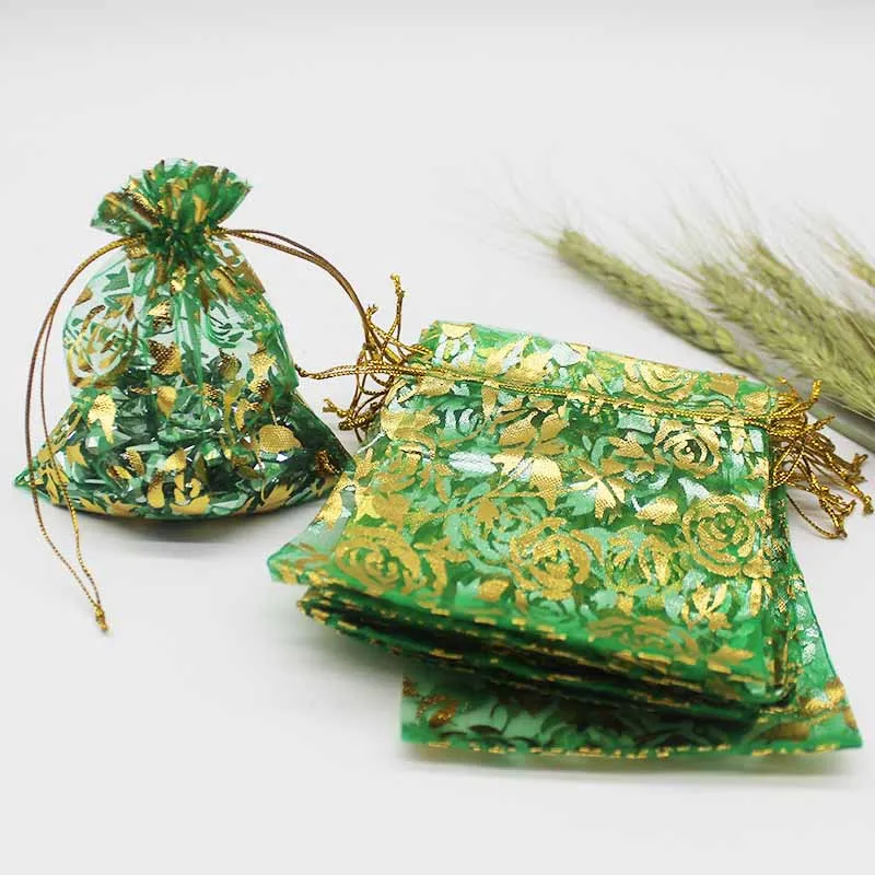 50 шт. многоразмерная Сумка из органзы с железным сердцем и розой специальный