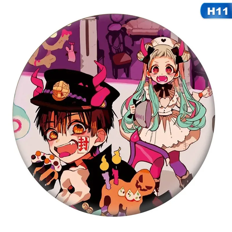 

Jibaku Shounen Nene Anime Metal Badge Pins Button Brooches For DIY Clothes Backpack Decor Toilet-Bound Hanako-kun Anime Badges