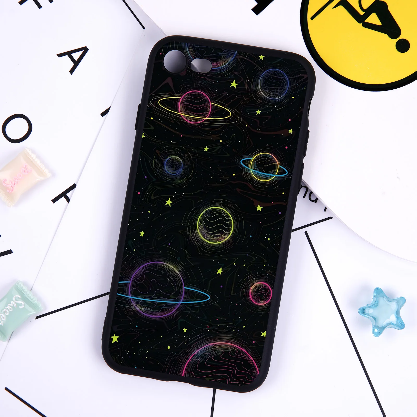 Cute Soft Planet Phone Case For iPhone 6 6s XS MAX XR X 8 Plus Matte Silicone Back Cover Gift Lover |