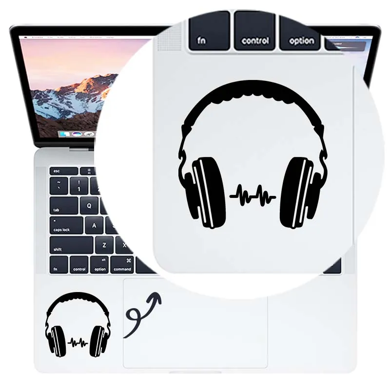 Стикер для наушников музыкального ноутбука Macbook Спортивная наклейка Pro 16 дюймов